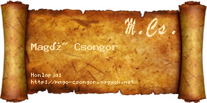 Magó Csongor névjegykártya