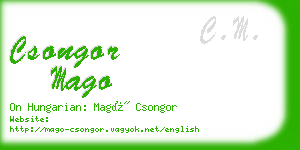 csongor mago business card
