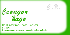 csongor mago business card